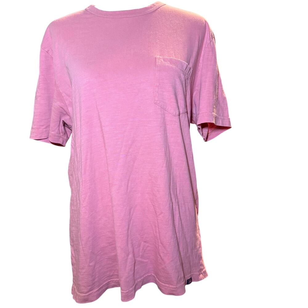Faherty Brand Sunwashed Pocket Tee, Organic Cotton, Faded Red, Men's Medium